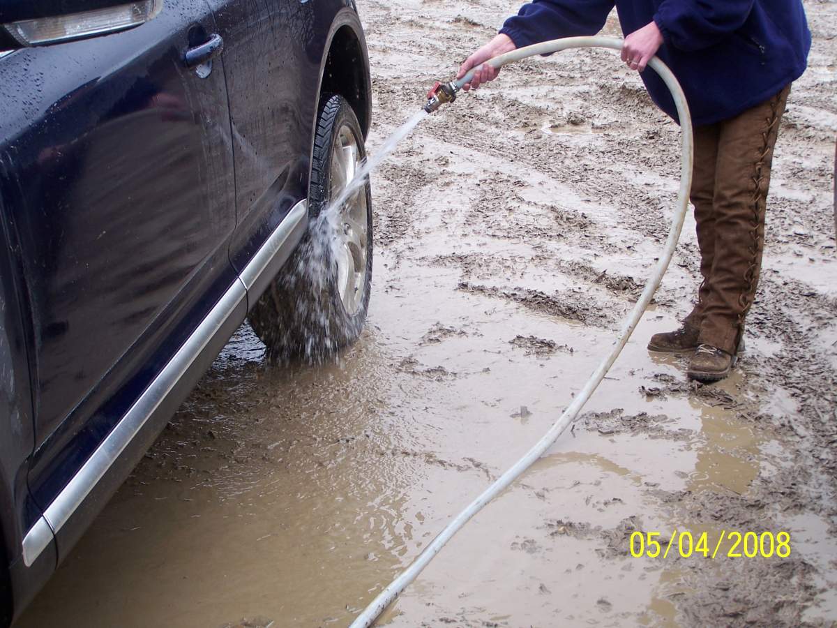 Da der weltbeste Autowäscher zu Hause war, musste ich selber waschen